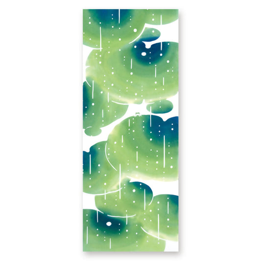 Frog in Sweet Rain Japanese Cotton Tenugui