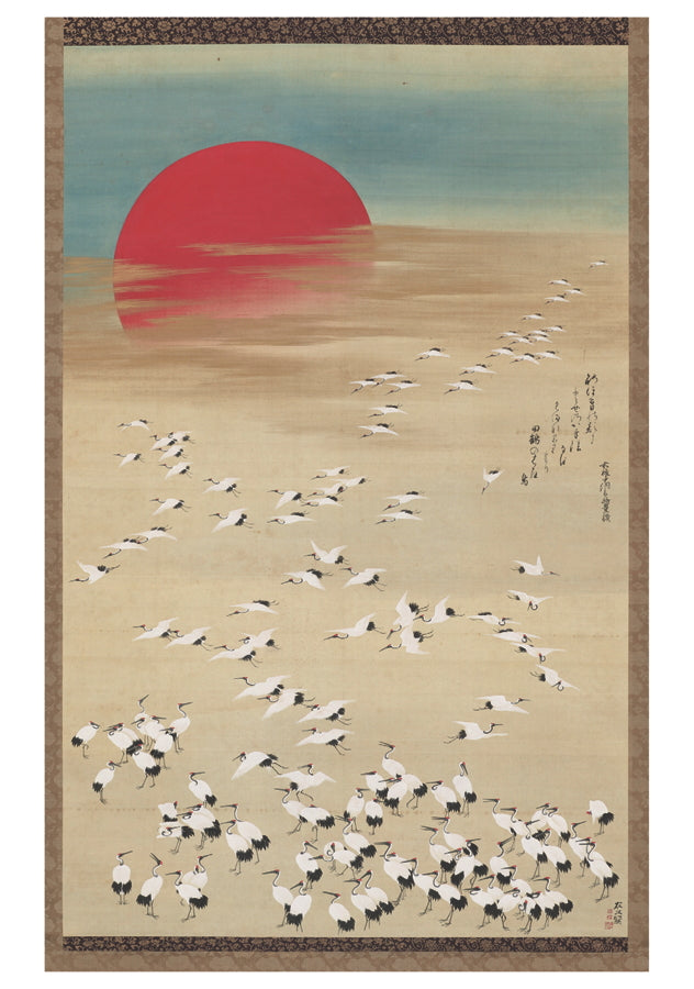 Thousand Storks Japanese Greetings Card