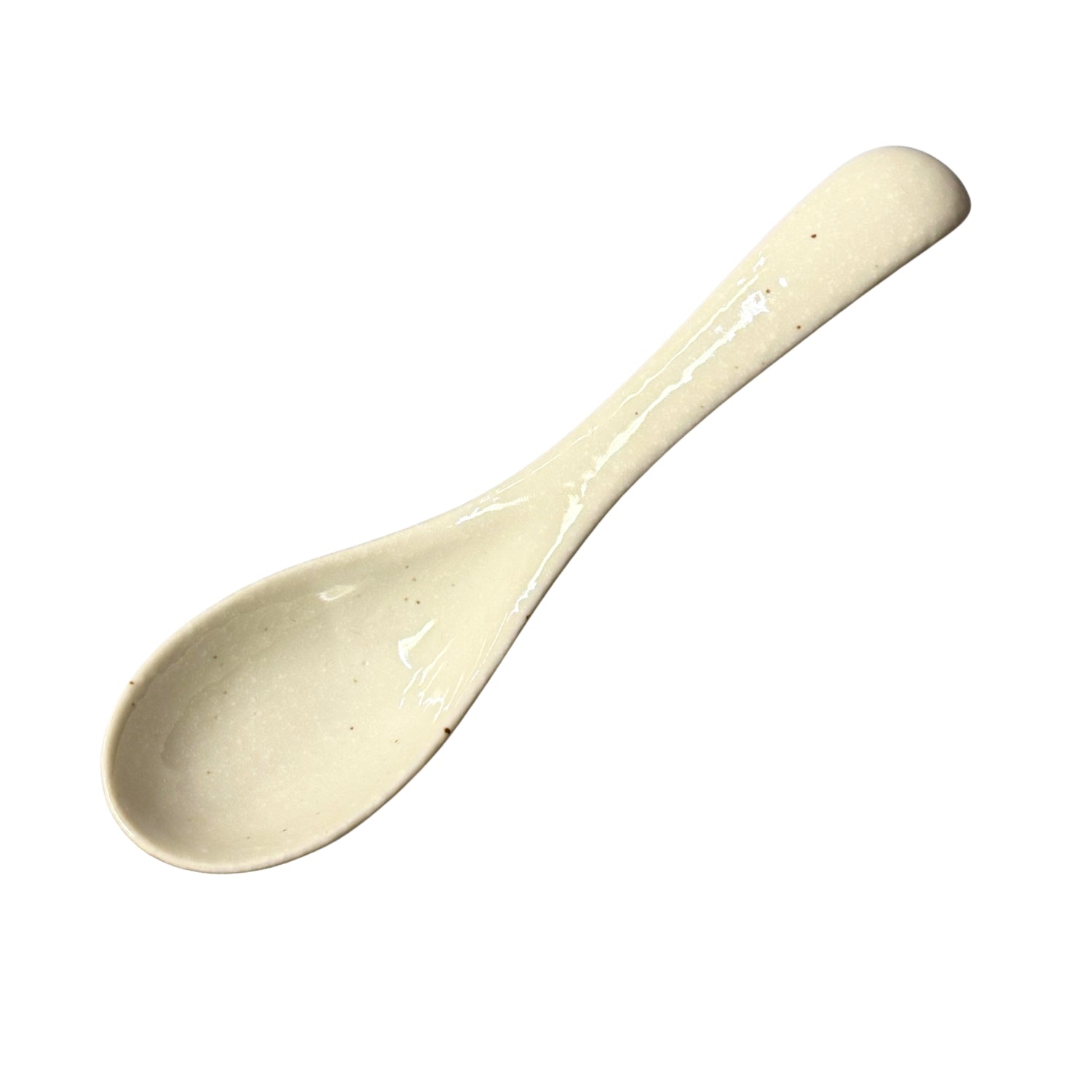 Cream Japanese Noodle Soup Spoon