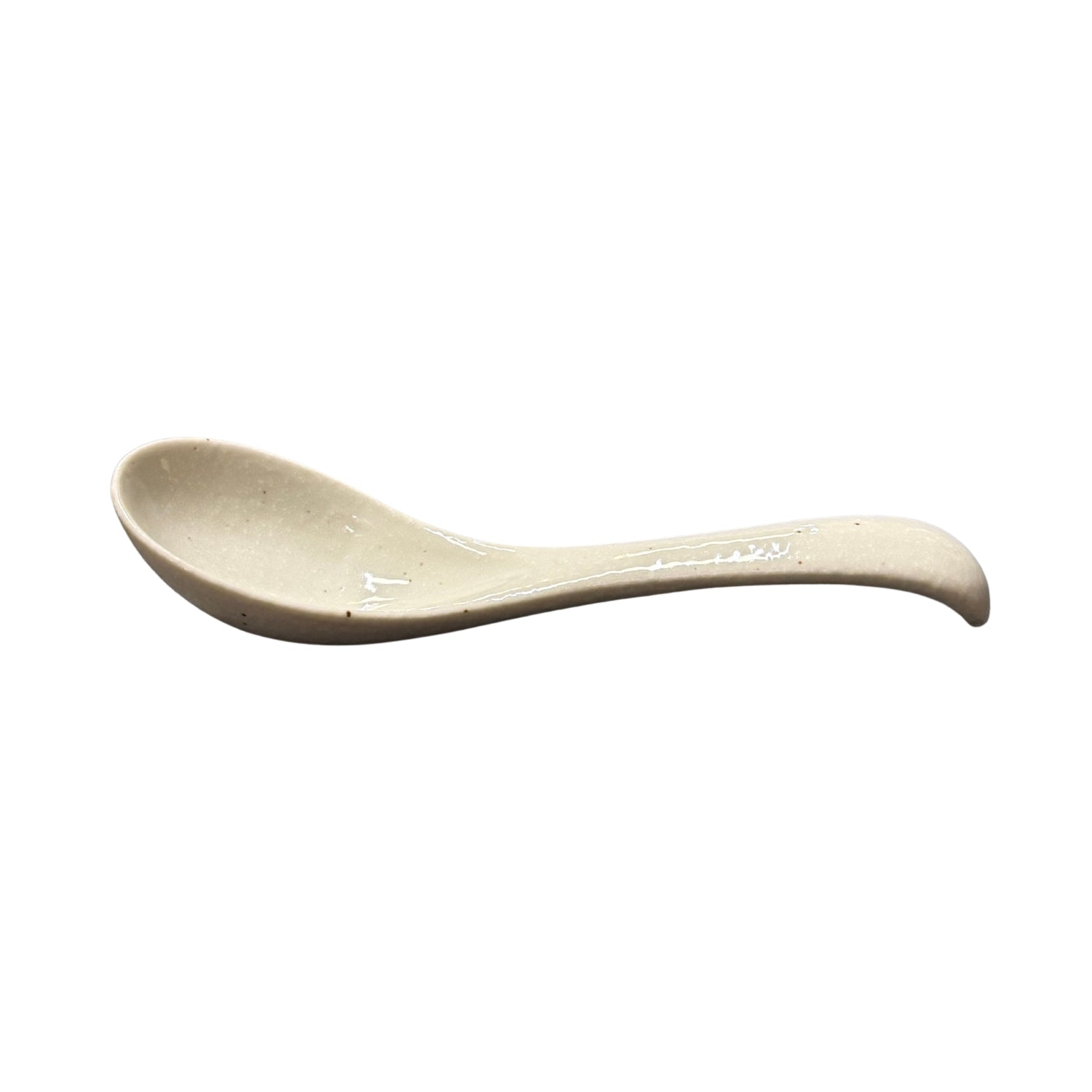 Cream Japanese Noodle Soup Spoon side