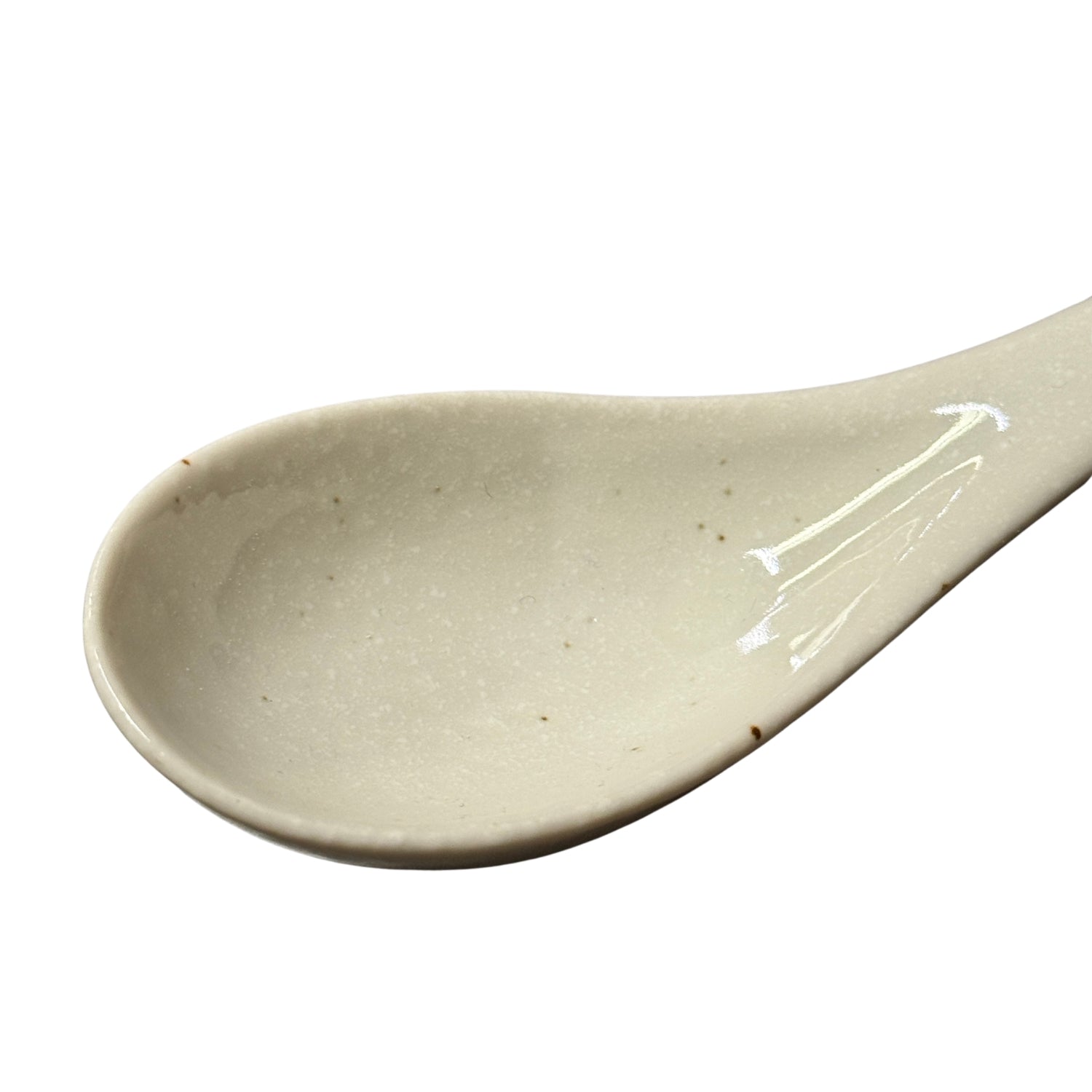 Cream Japanese Noodle Soup Spoon detail