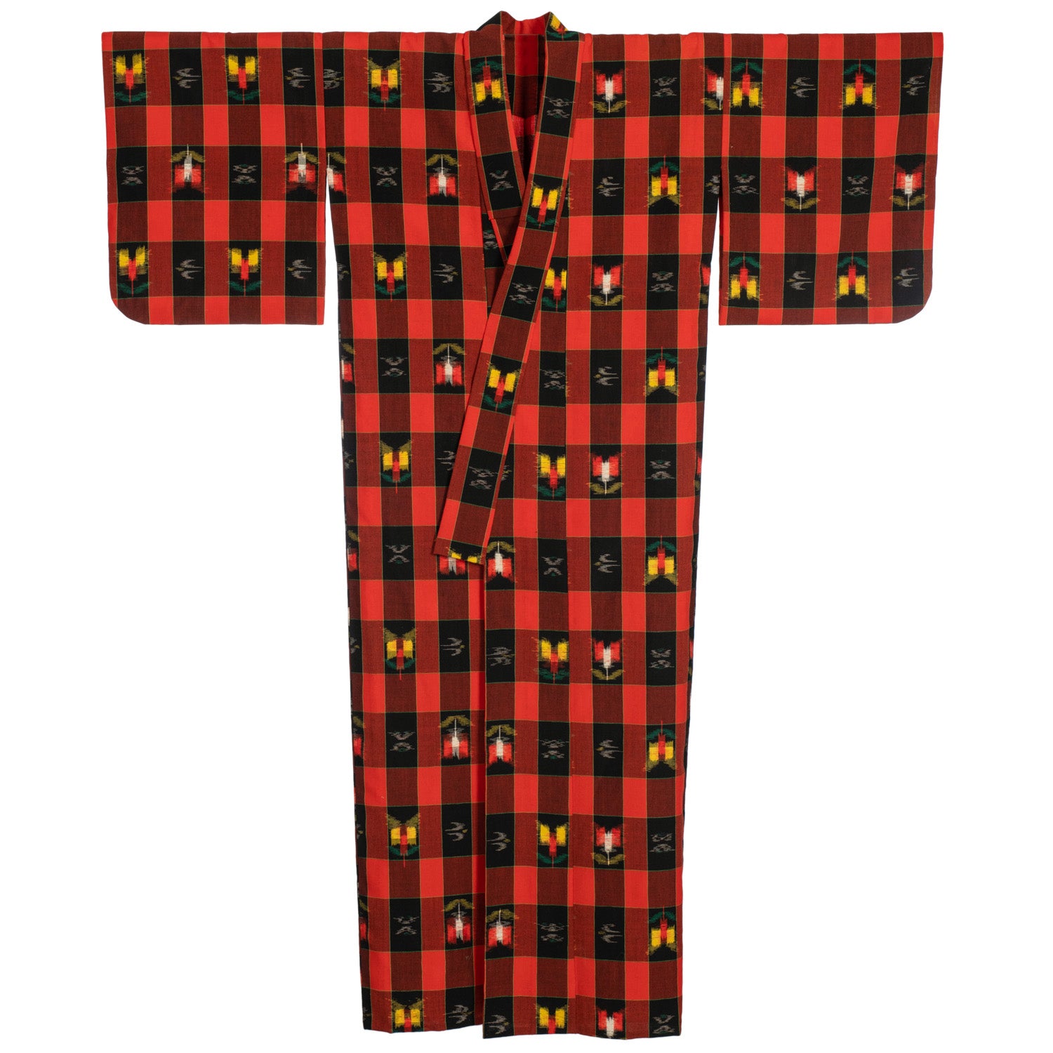 Niigata Mens Vintage Japanese Kimono front and sleeve