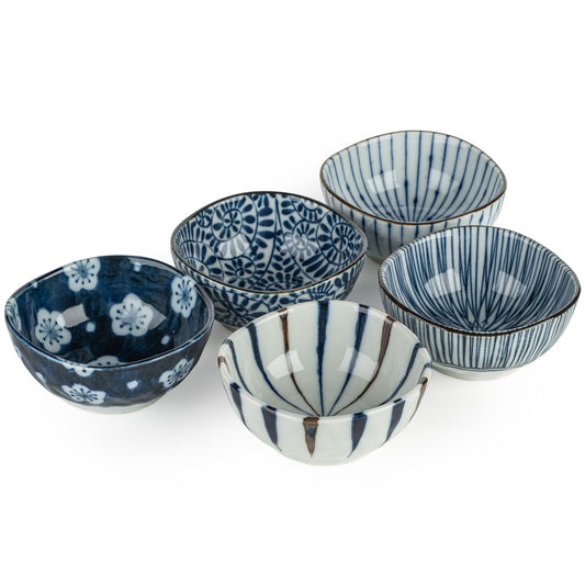 Aizome 5 Piece Japanese Sause Dish Gift Set