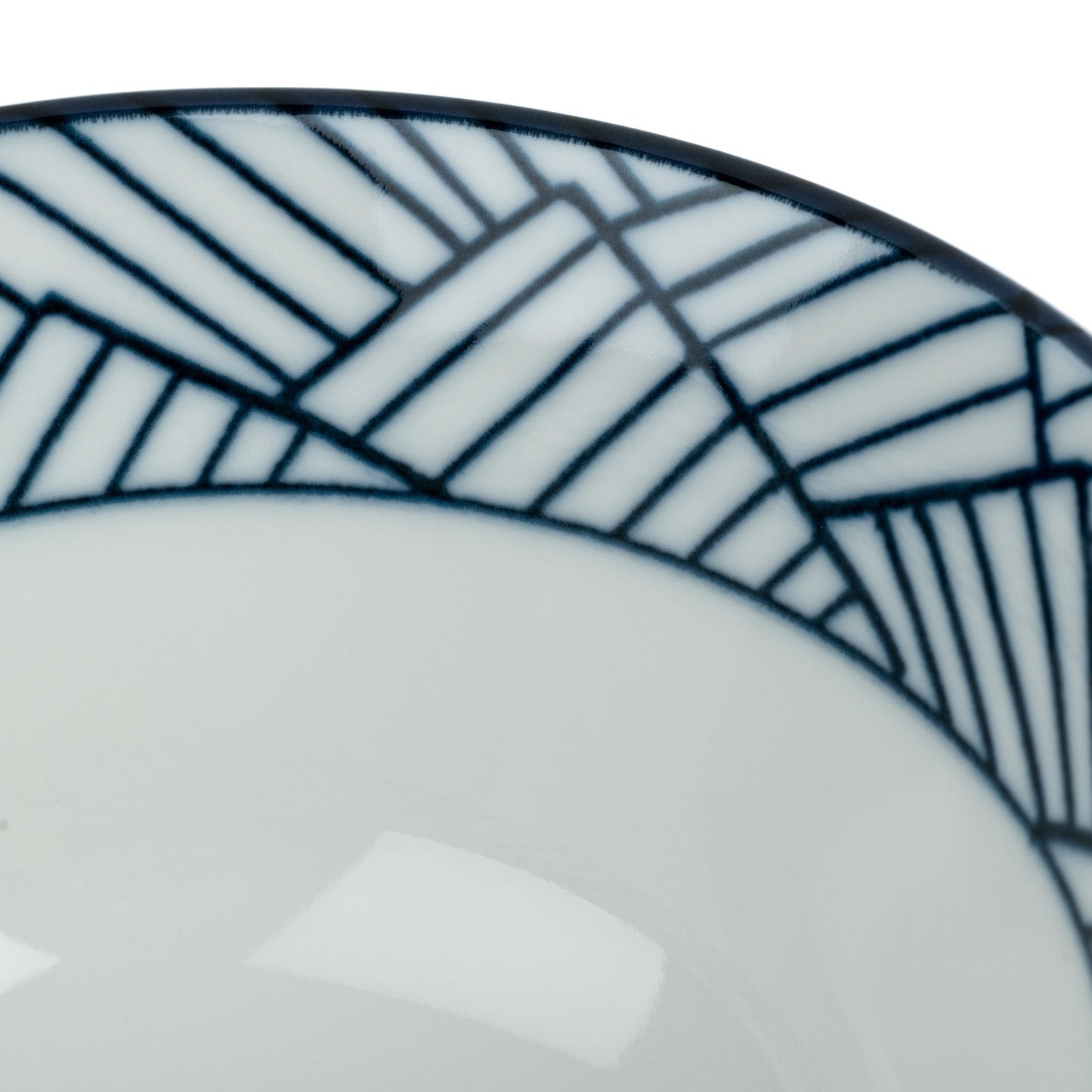 Ajiromon Geometric Japanese Rice Bowl detail