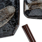 Akeyo Japanese Sushi Gift Set plate, dish and chopsticks detail