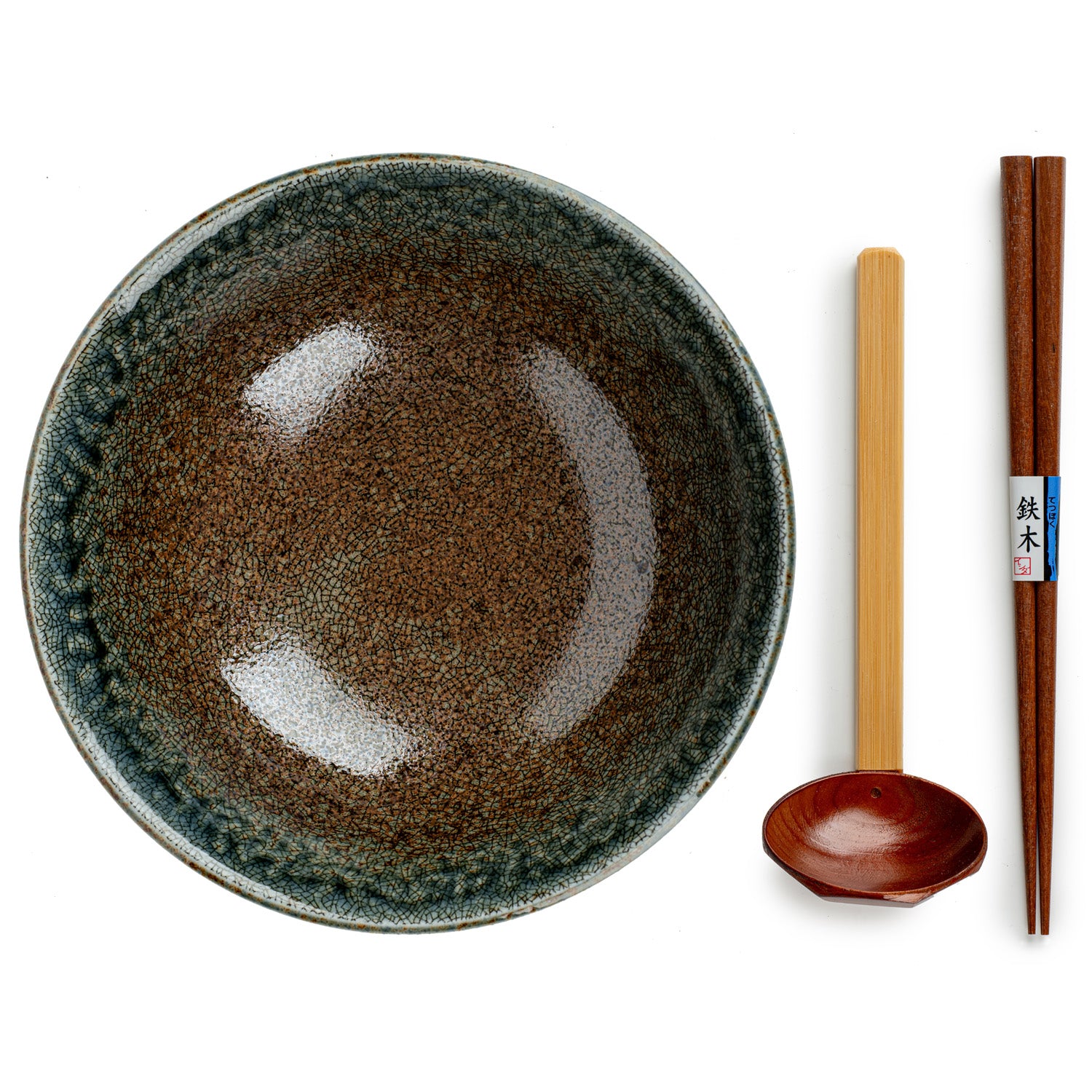 Aki Ceramic Japanese Ramen Bowl Gift Set top