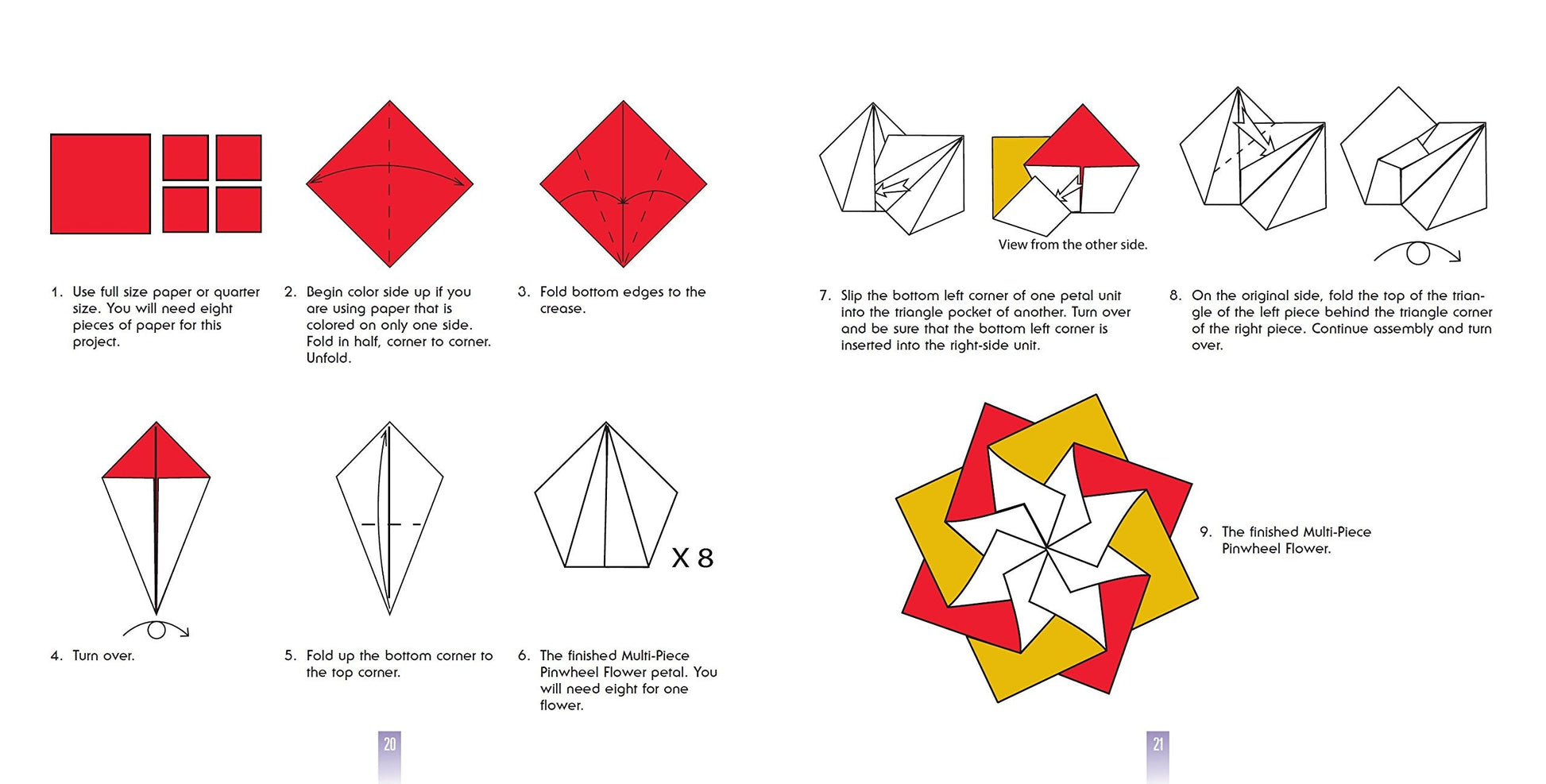 Amazing Origami Japanese Folding Paper Book diagrams