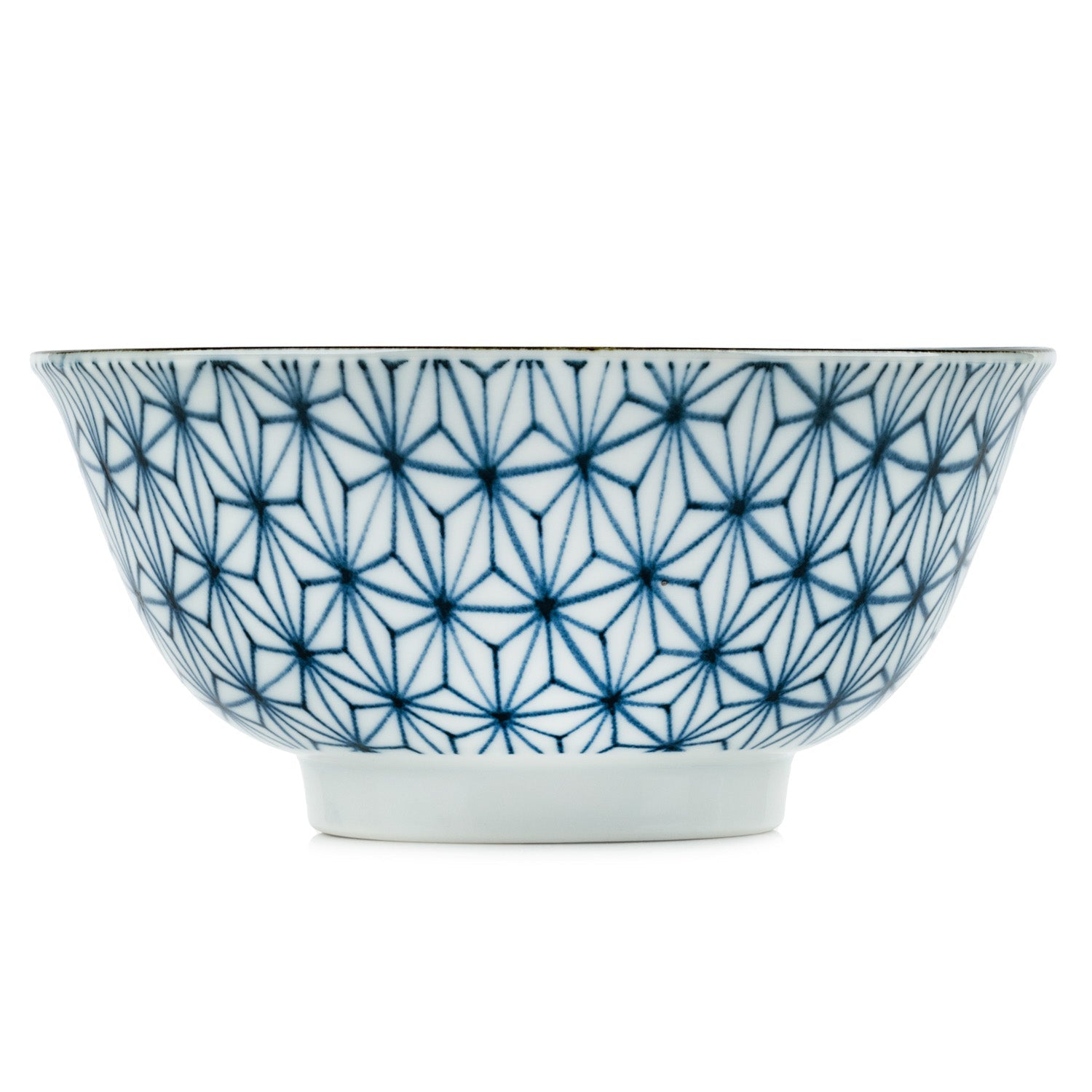 Asanoha Ceramic Japanese Soup Bowl side