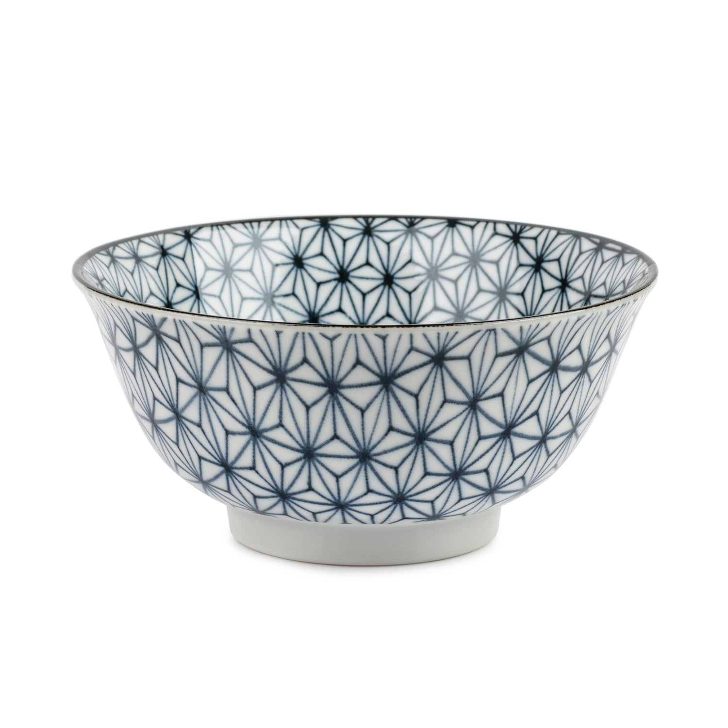 Asanoha Ceramic Japanese Soup Bowl close up