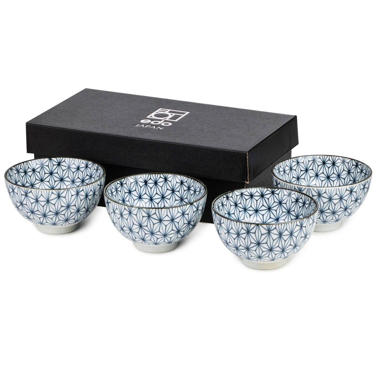 Asanoha Traditional Japanese Rice Bowl Set