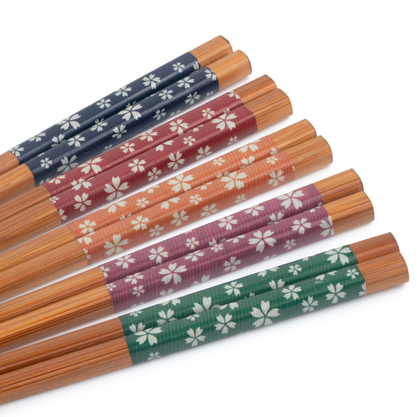 Bamboo Cherry Blossom Japanese Chopstick Gift Set handles