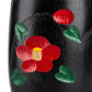 Black Camellia Japanese Kokeshi Doll detail