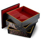 Black Cherry Blossom 3 Tier Japanese Obento Box open