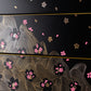 Black Cherry Blossom 3 Tier Japanese Obento Box detail