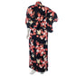 Black Cherry Blossom and Crane Japanese Kimono back