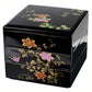 Black Clematis 3 Tier Japanese Obento Box