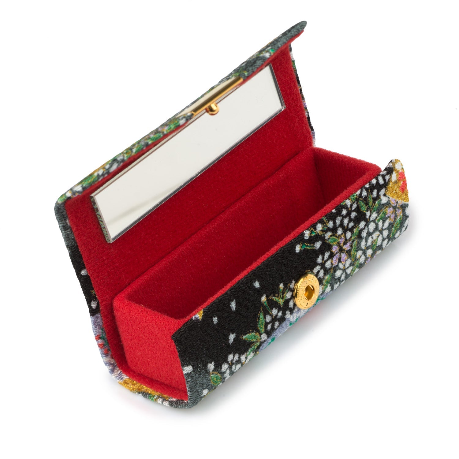 Black Floral Japanese Lipstick Case