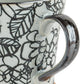 Black Flower Garden Japanese Mug handle