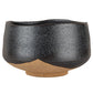 Black Kessho Premium Japanese Matcha Tea Bowl side