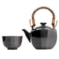 Black Nanban Traditional Japanese Tea Pot Set