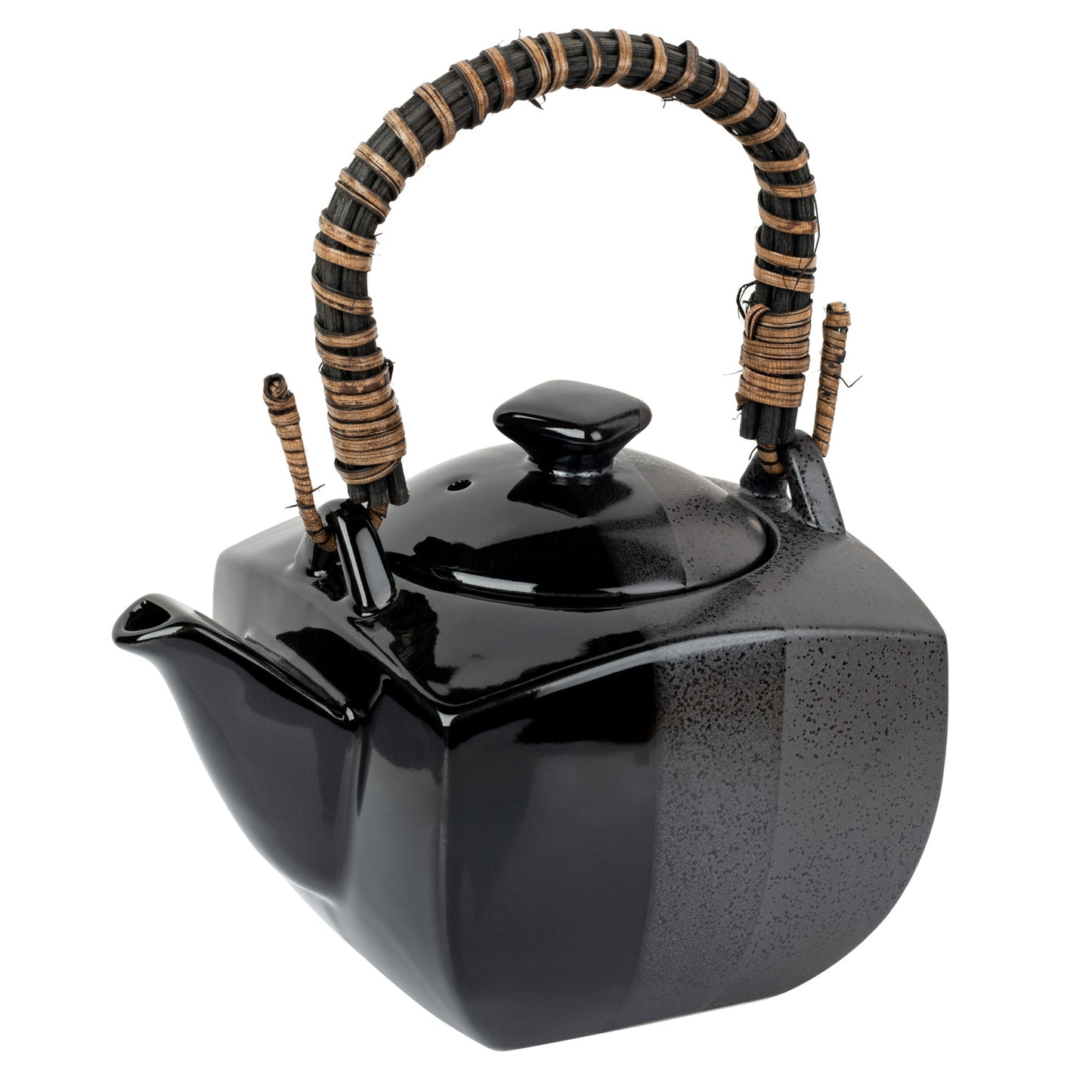 Black Nanban Traditional Japanese Teapot