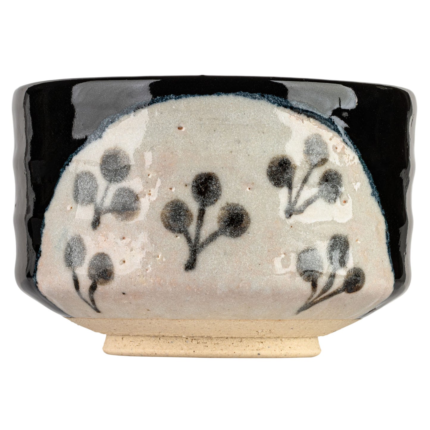 Black Oribe Premium Japanese Matcha Teacup side