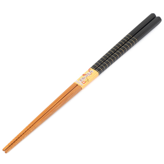 Black Striped Japanese Cooking Chopsticks