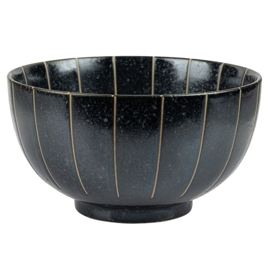 Black Tokusa Japanese Soup Bowl