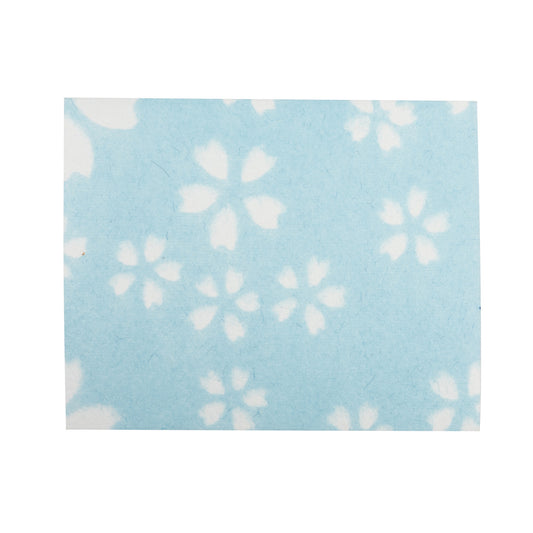 Blue Blossom Echizen Washi Japanese Gift Tag