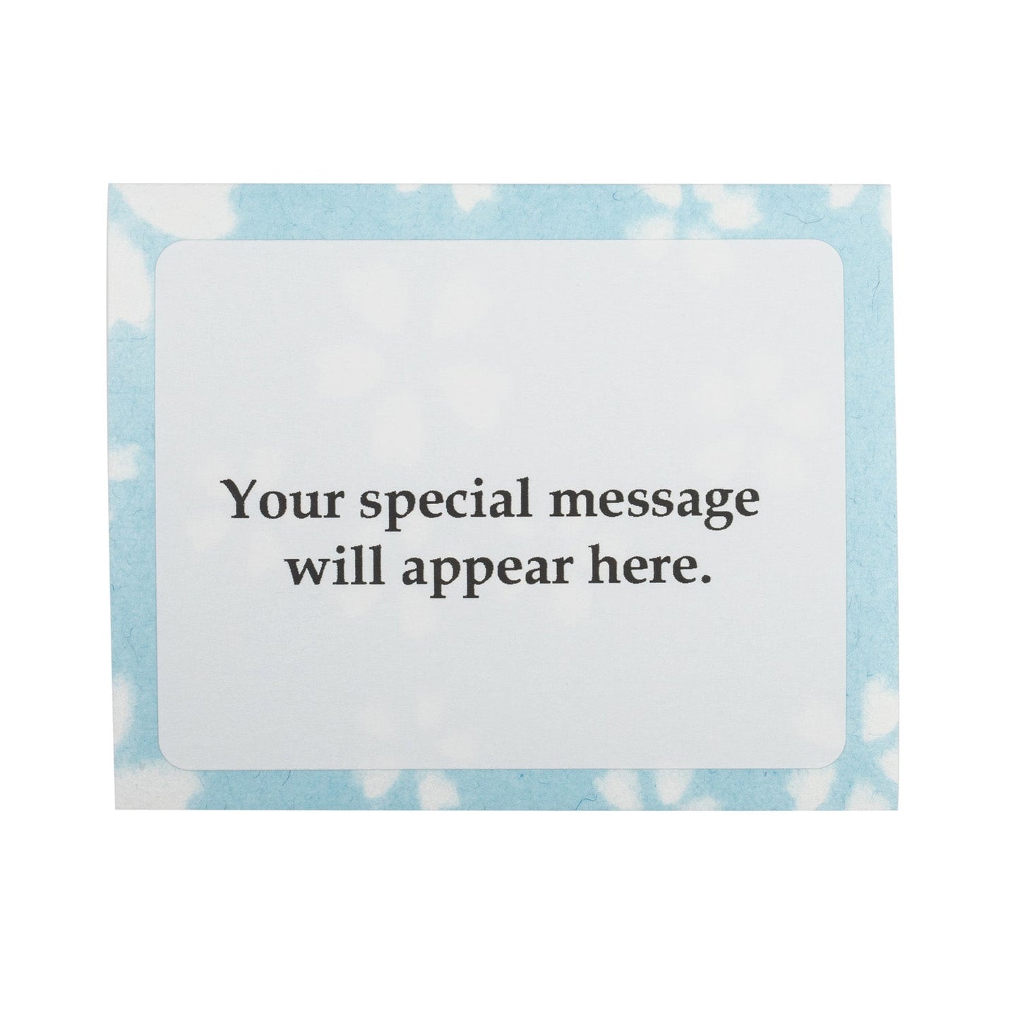 Blue Blossom Echizen Washi Japanese Gift Tag message