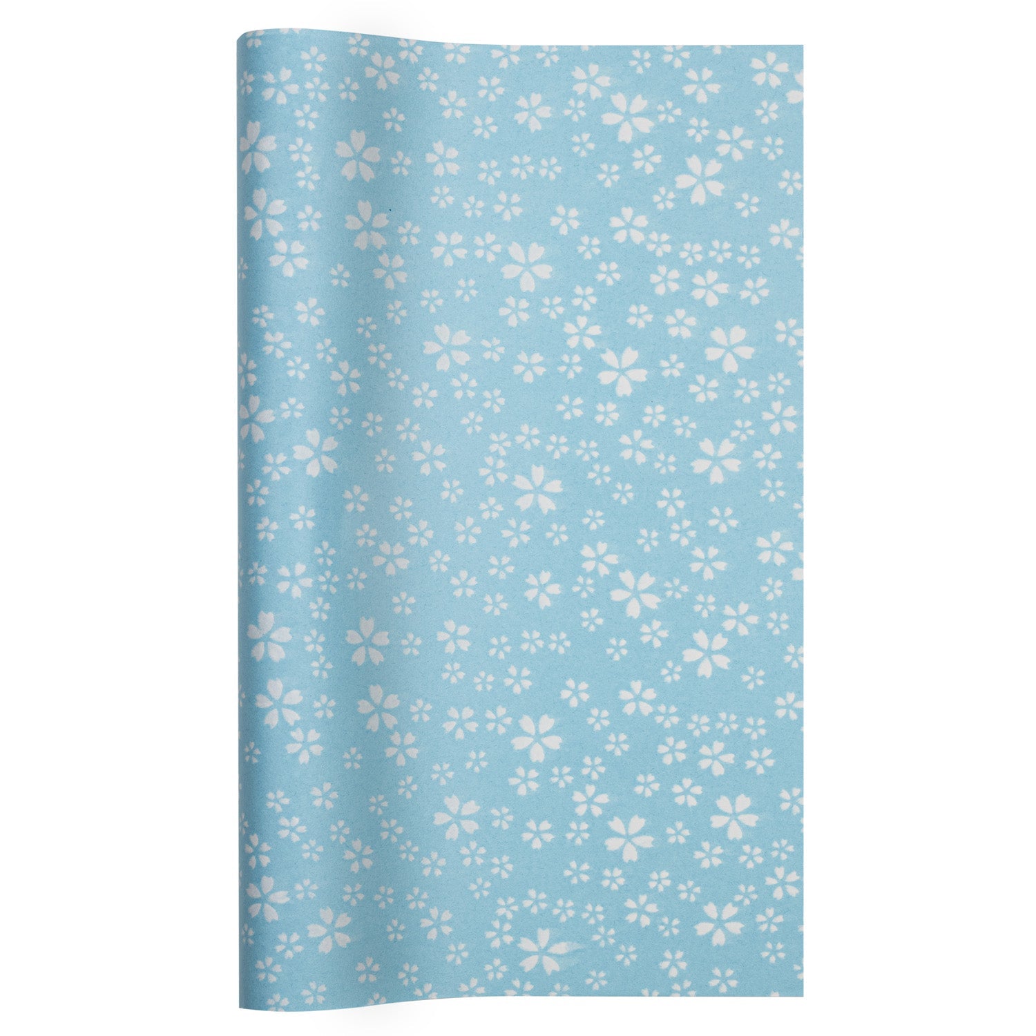 Blue Blossom Echizen Washi Japanese Gift Wrap rolled