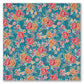 Blue Floral Cotton Japanese Handkerchief