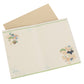 Blue Floral Knot Japanese Thank You Card open