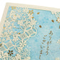 Blue Floral Lasercut Japanese Thank You Card detail