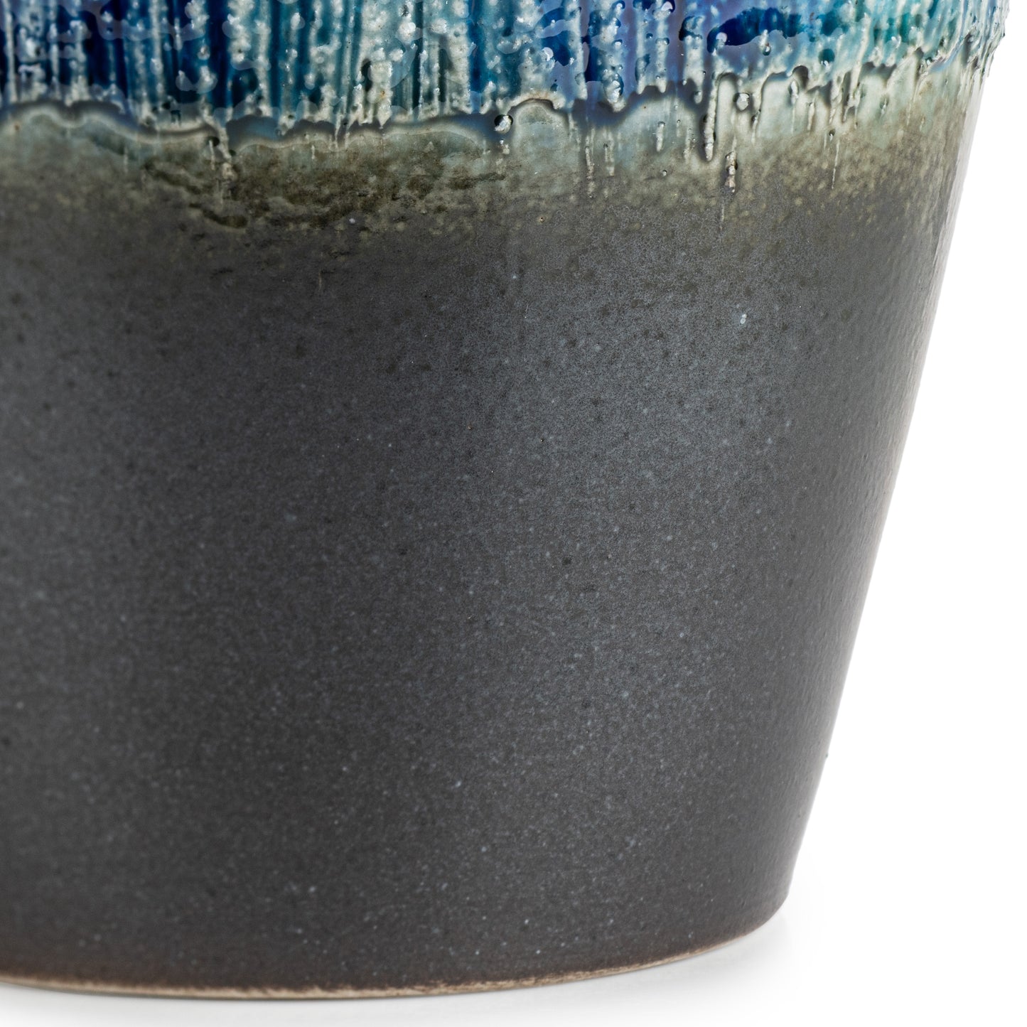 Blue Flower Petals Japanese Ceramic Vase bottom detail