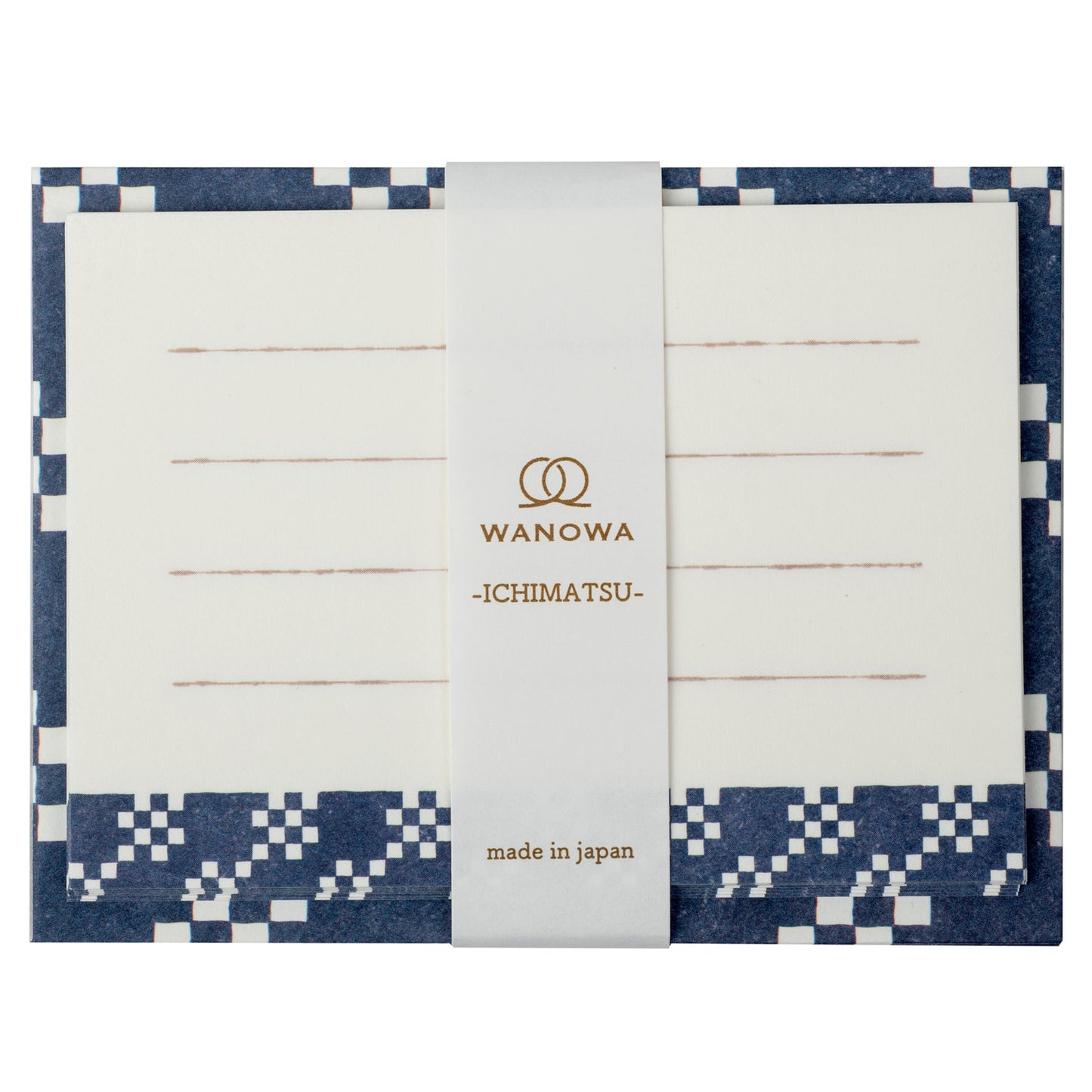 Blue Geometric Japanese Mini Letter Set