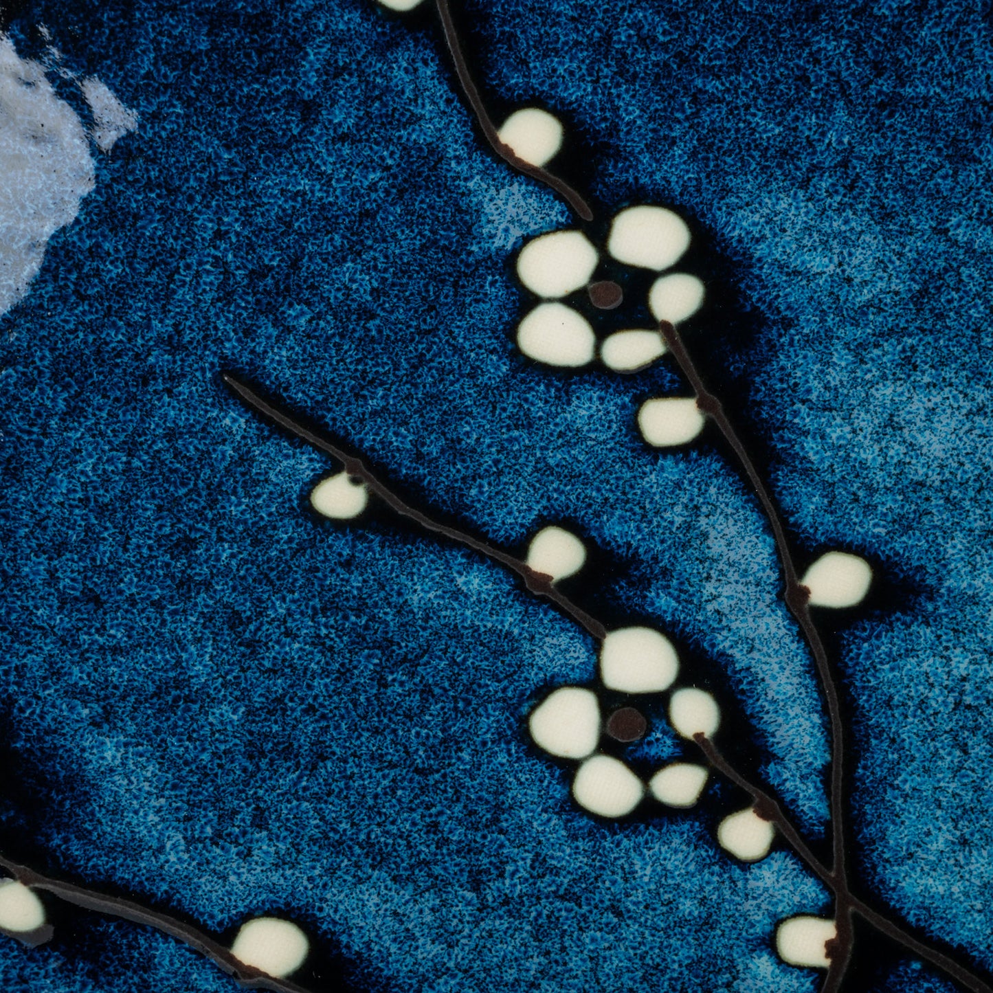 Blue Hana Cherry Blossom Japanese Dinner Plate detail