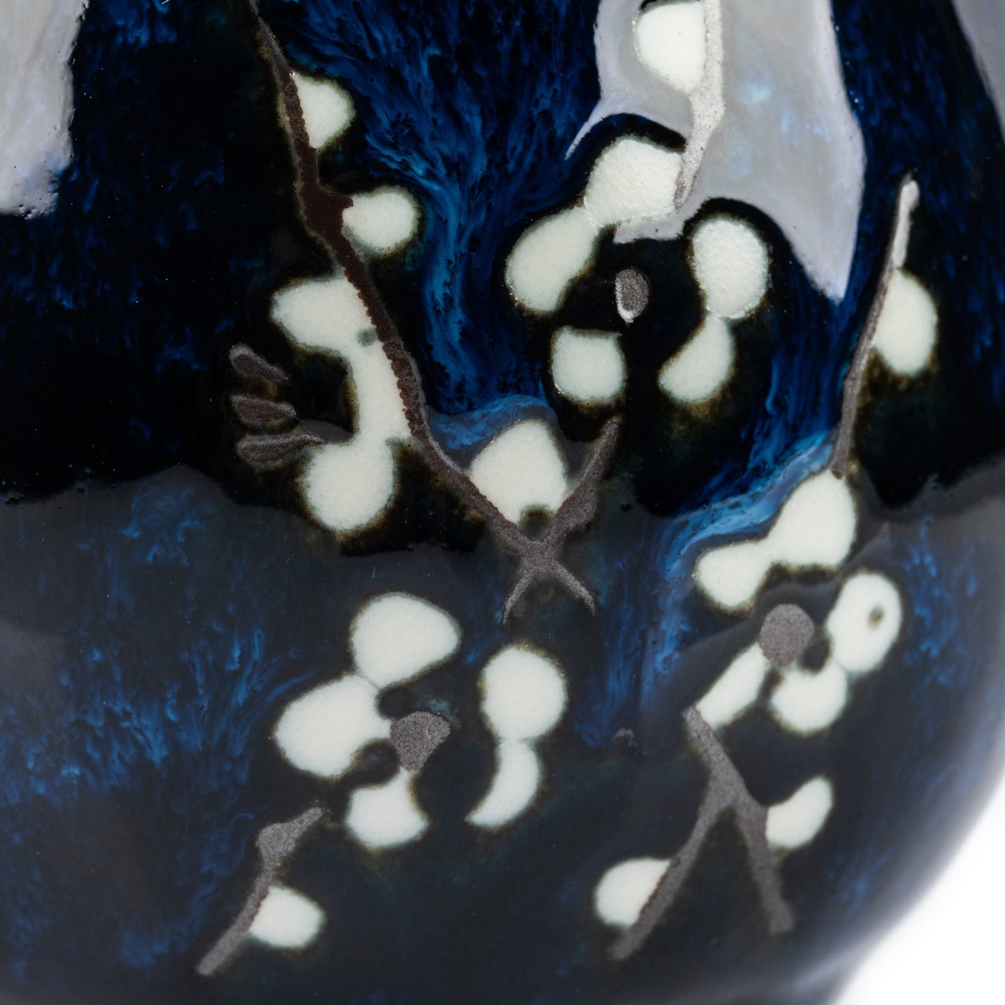 Blue Hana Cherry Blossom Japanese Mini Vase detail