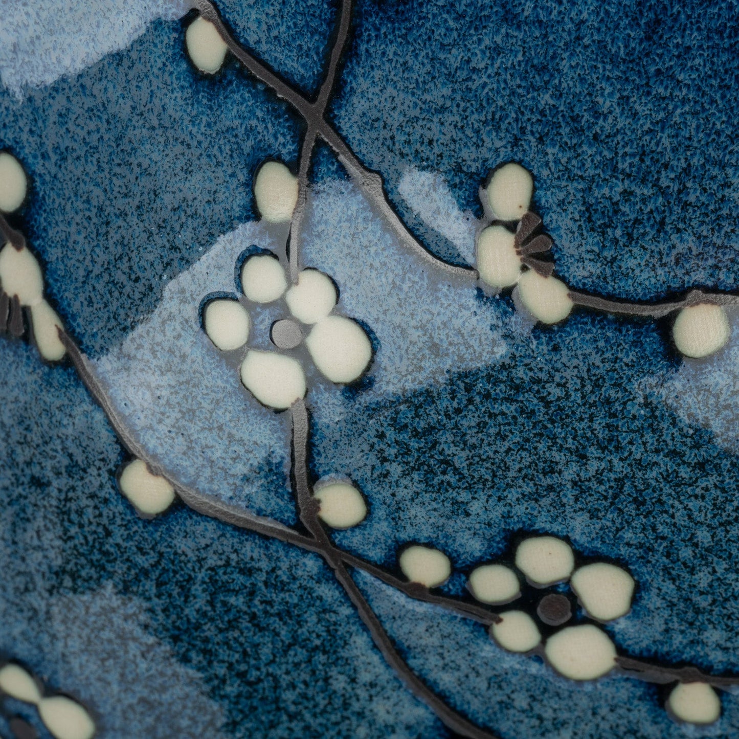 Blue Hana Cherry Blossom Japanese Ramen Bowl