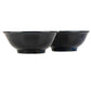 Blue Hana Cherry Blossom Japanese Ramen Bowl Set side