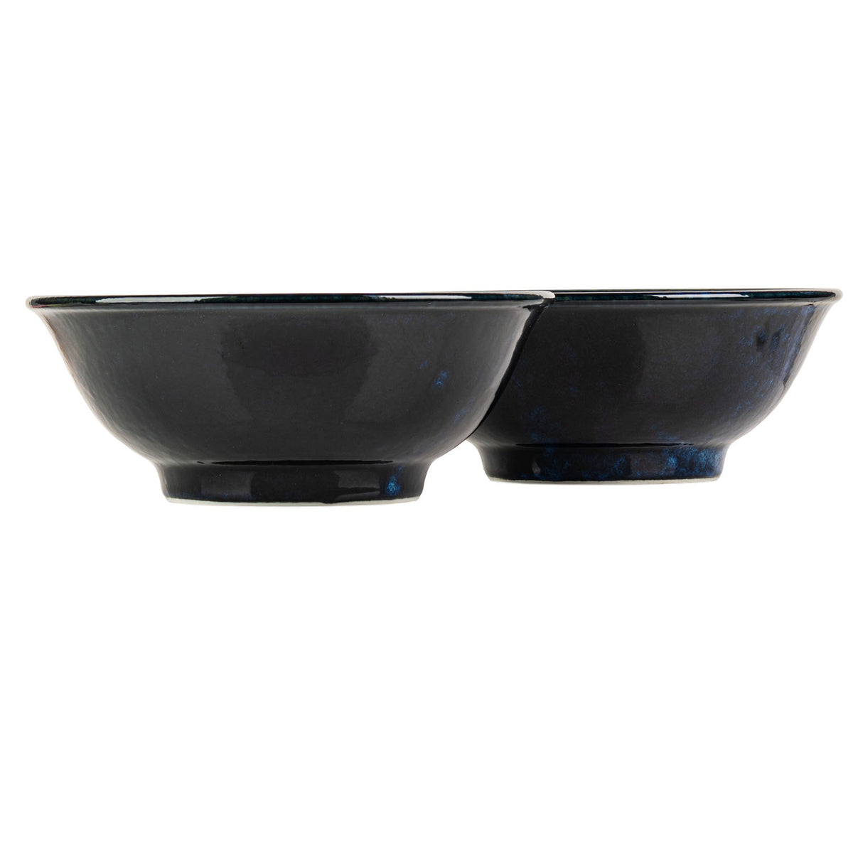 Blue Hana Cherry Blossom Japanese Ramen Bowl Set side