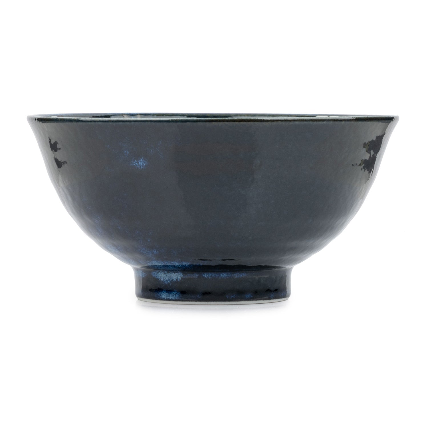 Blue Hana Cherry Blossom Japanese Soup Bowl side