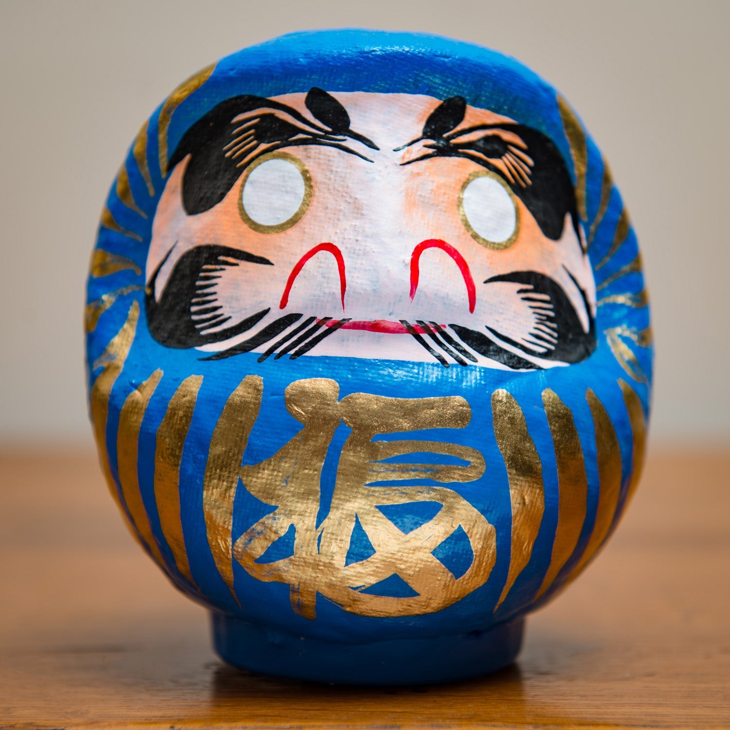 Blue Japanese Daruma Doll Lucky God lifestyle