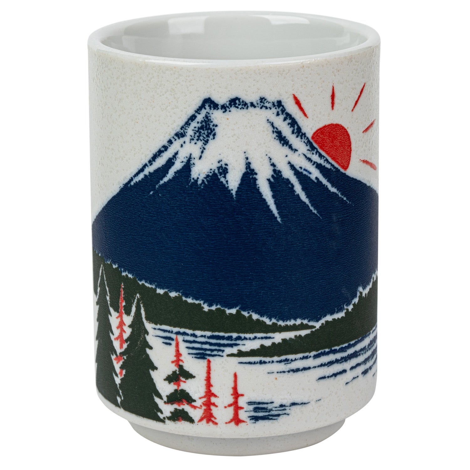 Blue Mount Fuji Japanese Tea Cup