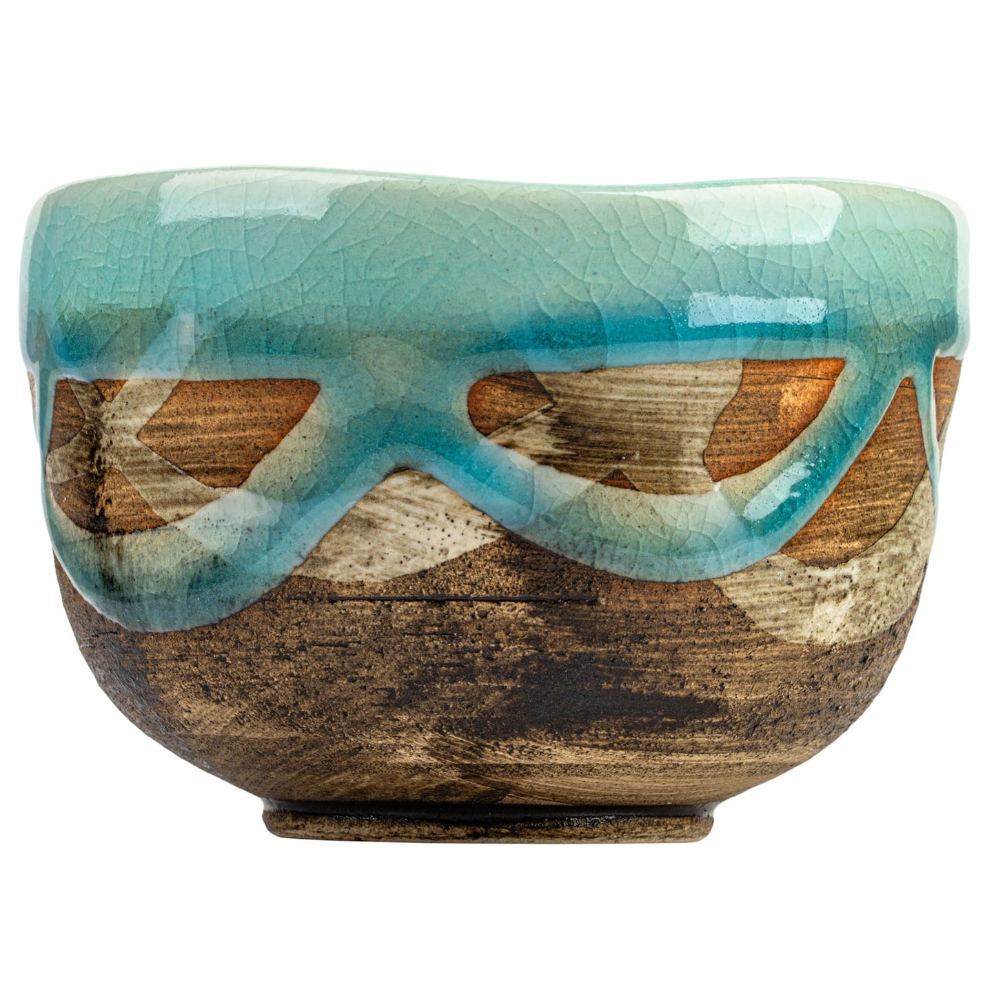 Blue Nagashi Premium Japanese Matcha Tea Cup side