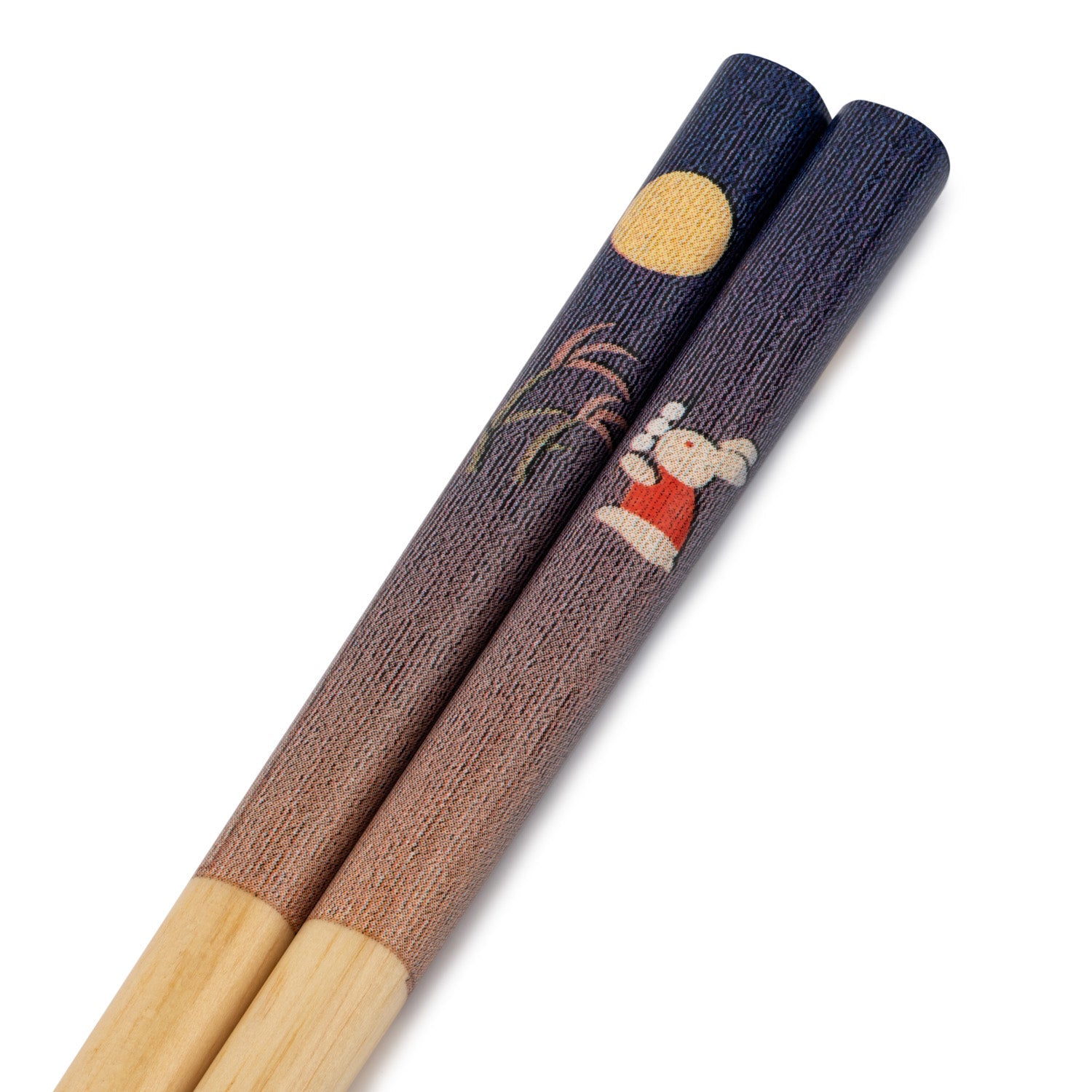 Blue Rabbit and Full Moon Japanese Chopsticks