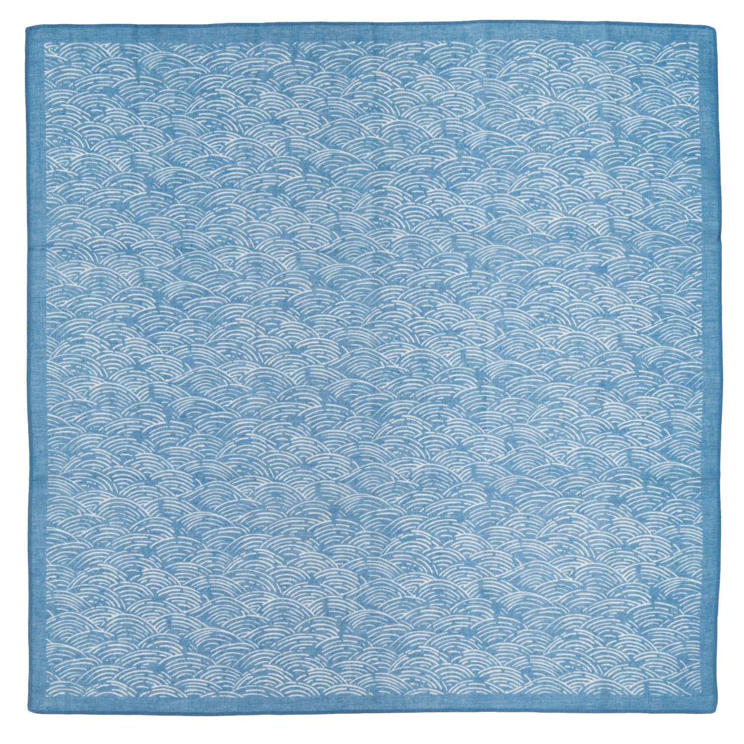 Blue Seikaiha Cotton Japanese Handkerchief