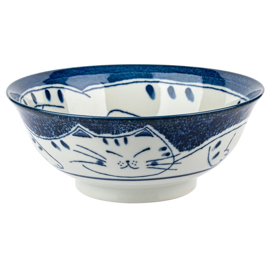 Blue Tabby Cat Japanese Ramen Bowl