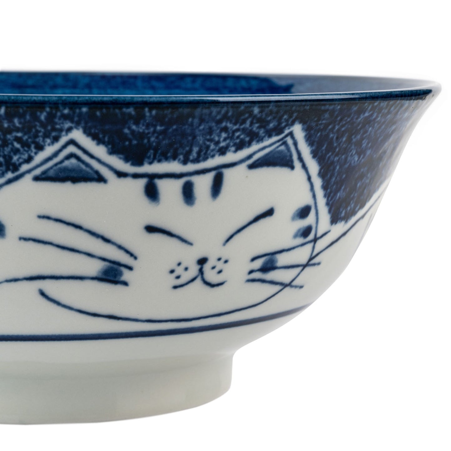 Blue Tabby Cat Japanese Ramen Bowl detail