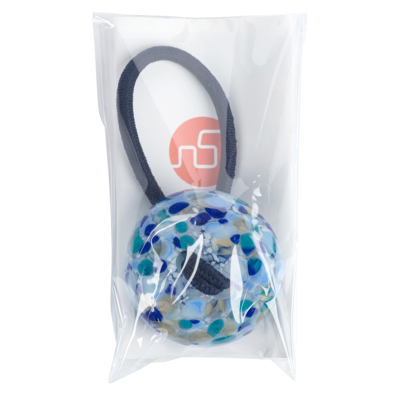 Blueberry Handmade Glass Japanese Hair Bobble in bag